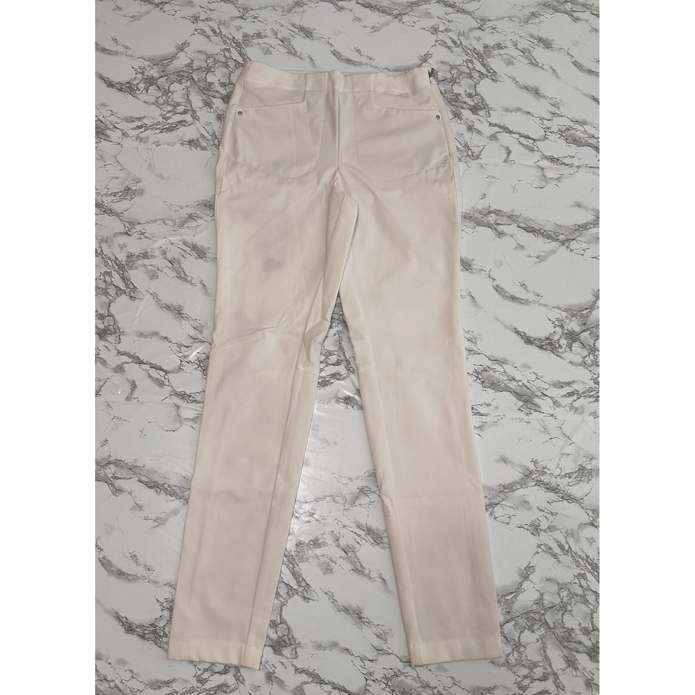 RLX Ralph Lauren Womens Golf Pants White Side Zip Stretch Trousers Size 2